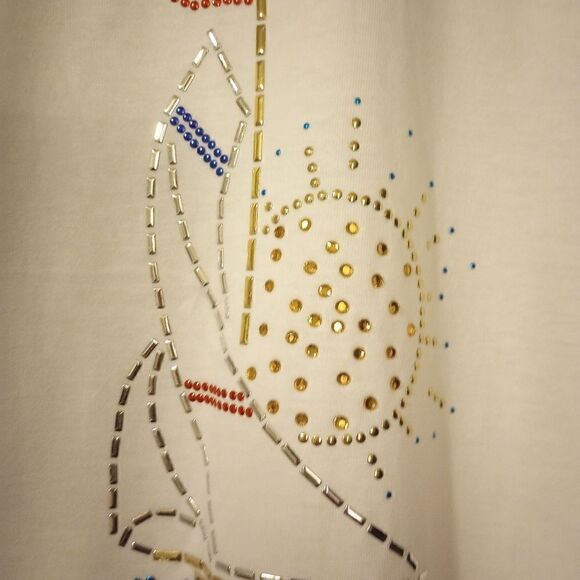 - ✨NWT Short sleeve t-shirt with jeweled sail boat - Picture 9 of 9
